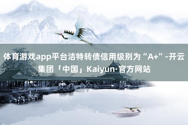 体育游戏app平台洁特转债信用级别为“A+”-开云集团「中国」Kaiyun·官方网站