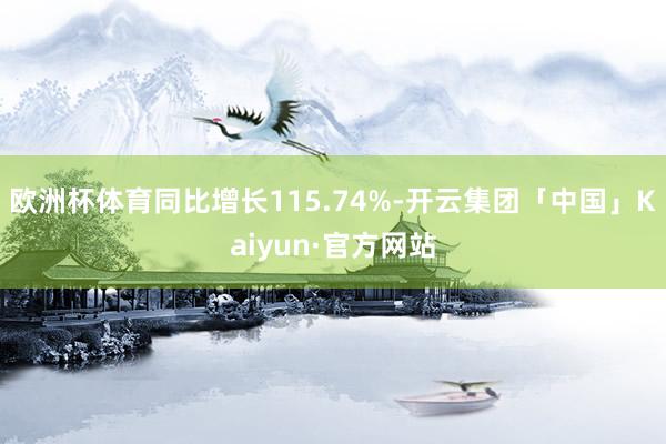 欧洲杯体育同比增长115.74%-开云集团「中国」Kaiyun·官方网站